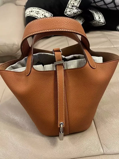 Signature Mayfair - Genuine Leather Bucket Bag